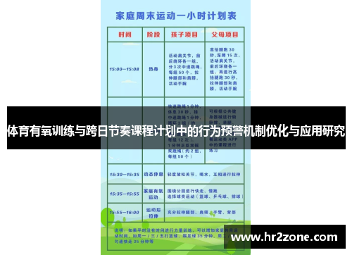 体育有氧训练与跨日节奏课程计划中的行为预警机制优化与应用研究